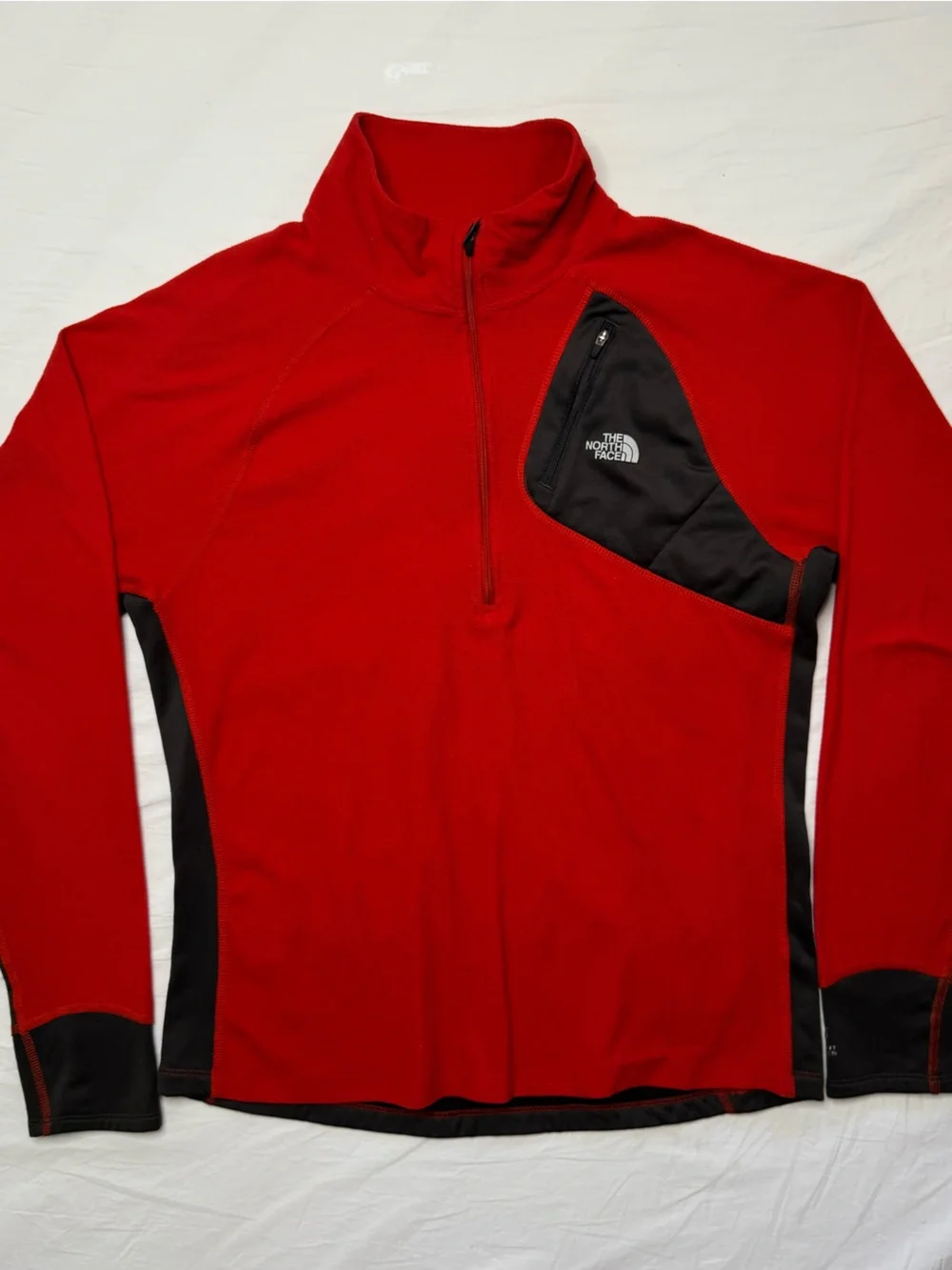 The North Face - Red Half-Zip Performance Fleece Flight Series Hoodless Sweater